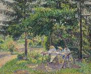Enfants attabl dans le jardin Eragny Camille Pissarro